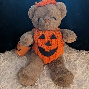 🎃 Pumpkin Teddy Bear Decoration For Halloween! 🎃